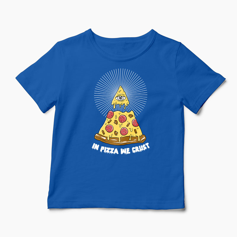 Tricou Pizza Illuminati - Copii-Albastru Regal